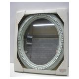 Vtg Handpainted Wooden Oval Mirror 18' x 23'