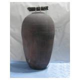 Large Asian Style Hand Thrown Raku Vase See Info