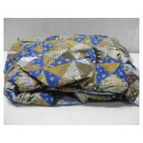 Vtg Reversible Quilt Full Size 6' x 7'