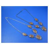 Brown Jasper Two Chain Necklace See Info