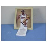 Framed Signed Dwyane Wade Print W/ COA See Info