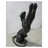 Tall Black Panther Plaster Sculpture 63' See Info