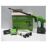 Green Works Cordless Power Cleaner Powers On