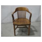 Vtg Wooden Office Chair 22.5' x32' x 18'