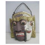 Wood Carved Handpainted Mask 8'
