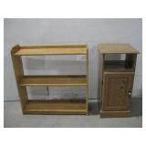 Wooden Shelf W/Telephone Stand W/Door See Info