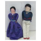 Two Native American Style Dolls 10' Tall