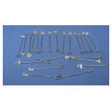 Twenty Two Vtg Mexico Silver Cocktail Forks See