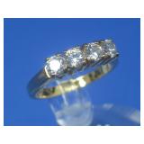 Goldtone Cz Ring Hallmarked Korea