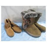 Faux Fur Lined Suede Boots,Minnetonka Moccs. See