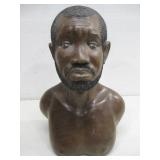 Wood Carved Bust 13.5' Tall