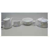 Vtg Noritake New Decade Porcelain Dishes & Pitcher