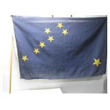 Vtg Alaska State Flag 3' x 5'