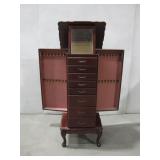 Wooden Jewelry Armoire 18' x 15' x 40.5'