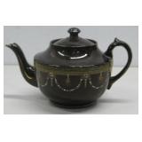 Vtg Glazed Ceramic Tea Pot Made In England No 93