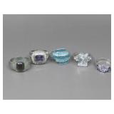 Five Fashion Costume Rhinestone Rings