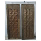 Vtg Double Doors New Mexico Hand Carved See