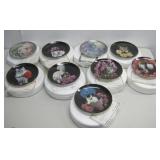 Nine Vtg Bradford Exchange/Danbury Mint Cat Plates