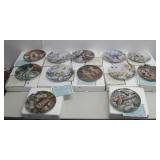 Twelve Bradford Exchange Decorative Cat Plates