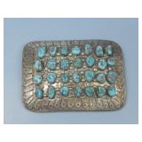 S.S. Turq. Multi Cluster Turq Nugget Belt Buckle