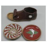 Two Decorative Clay Art Plates Made In Greece See