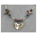 Vtg SW Style Beaded Fetish Necklace