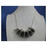 Mark Fashion 3D Metal Tile Necklace