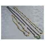 Three Gemstone Bead Necklaces