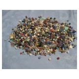 3lbs Assorted Gemstone Beads & More