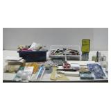 Various Office Supplies Calculator Light Bulbs