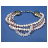 Sterling Silver Real Pearl & Semi Precious See