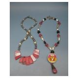 Two Multi Color Beaded Necklaces See Info