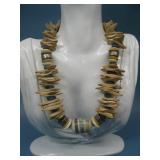 Vtg Tribal Bone Beaded Necklace