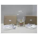 NIB Glass Shade Table Lamp NIP Electric See Info