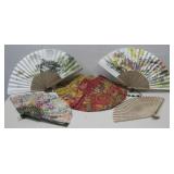 Five Assorted Oriental Style Fans