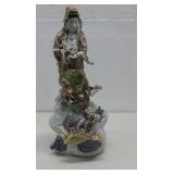 Japanese Kutani Ceramic Statue 16'