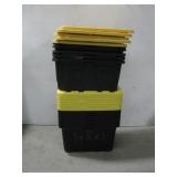 Twelve Heavy Duty Plastic Totes