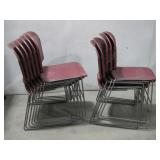 Ten Plastic Metal Base Chairs 18' x 33' x 20'