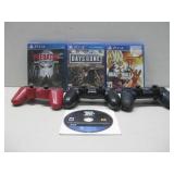 Four Playstation 4 Video Games W/Three See Info