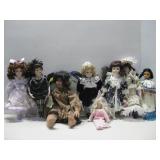 Assorted Collectible Memories Porcelain Dolls See