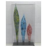 Three Blown Glass Decorative Sculptures See Info
