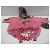 Child Fringe Western Shirt Boots & Belt See Info