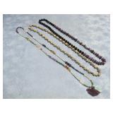 Three Gemstone Bead Necklaces
