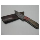 Custom Fixed Blade Damascus Knife W/Sheath