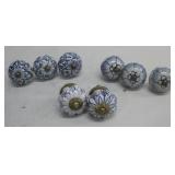 Eight Ceramic Drawer Pulls/Knobs