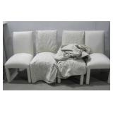 Four Upholstered Chairs 18' x 22' x 38.5'
