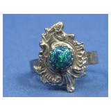 Vtg S.S. Opal Ring Hallmarked 5.7g