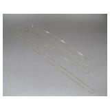 Three Goldtone Chain Necklaces See Info