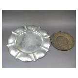 Two Silverplated Plates Hallmarked