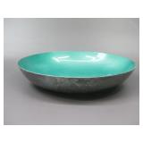 Vtg. Emerald Green Enamel Bowl Reed & Barton